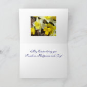 ハッピーイースター! あなたに黄色いラッパスイセンを梳きます シーズンカード (内部)