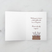 ハッピーイースター-あなたのへの私達の家族-バニー シーズンカード (内部)