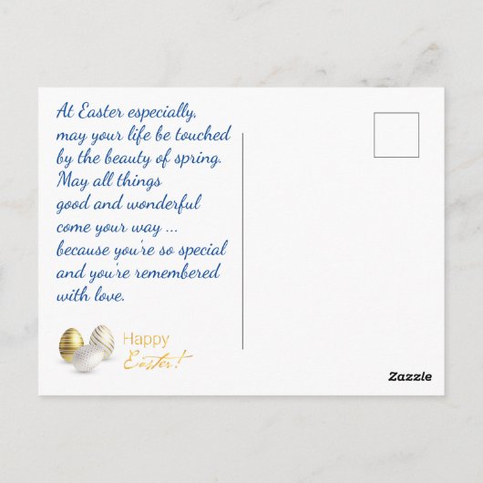 ハッピーイースター。あなたの写真。パーソナライズ。 ポストカード (裏面)