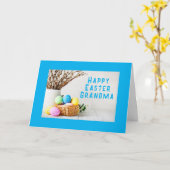 ハッピーイースター**おばあちゃん** カード (黄色い花)