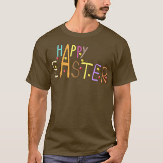 ハッピーイースター、おもしろいバニー・耳、ラバおもしろいビット Tシャツ