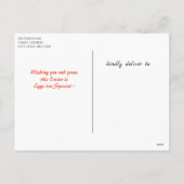 ハッピーイースター |かわいいイースターバニーさんの挨拶 シーズンポストカード (裏面)