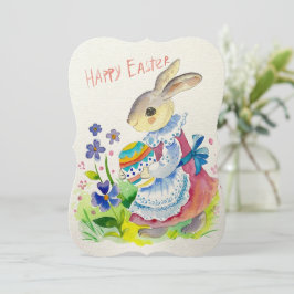 ハッピーイースター。かわいいバニーの卵