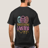 ハッピーイースター。かわいいバニー Tシャツ (裏面)