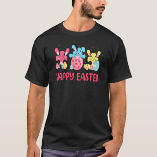 ハッピーイースター かわいいパズルのピース うさぎ 自閉症啓発 Tシャツ