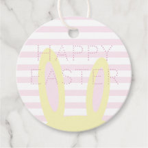 ハッピーイースター |かわいいピンク&イエローバニーの耳