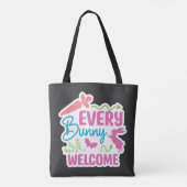 ハッピーイースター。かわいい卵 トートバッグ (裏面)