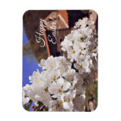 ハッピーイースター。さくらんぼ花。 マグネット (縦)