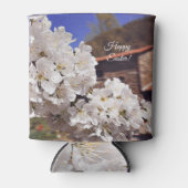 ハッピーイースター.さくらんぼ花 缶クーラー (正面)