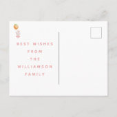 ハッピーイースター!にんじん風船のかわいいバニー ポストカード (裏面)