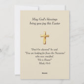ハッピーイースター-イエスは起き上がる シーズンカード (裏面)