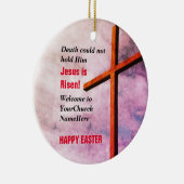 ハッピーイースター イエス様は復活した セラミックオーナメント (右)