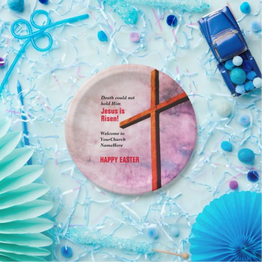 ハッピーイースター | イエズスが復活した教会のパーティー ペーパープレート (パーティー)