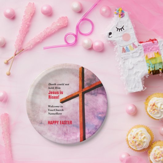 ハッピーイースター | イエズスが復活した教会のパーティー ペーパープレート (パーティー)