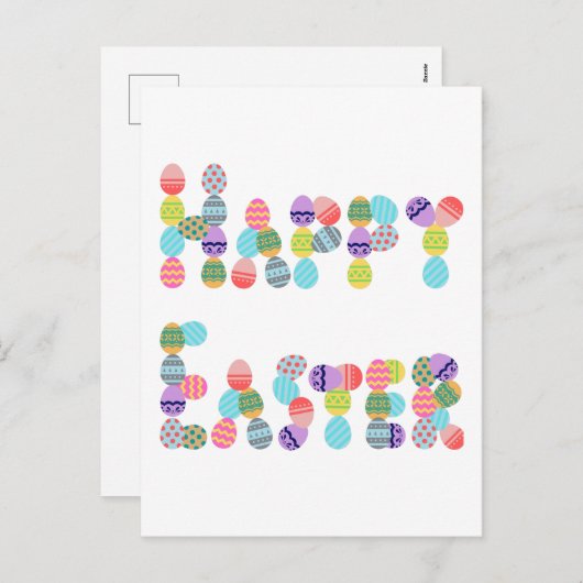 ハッピーイースター |イースおもしろいターエッグ シーズンポストカード (正面/裏面)
