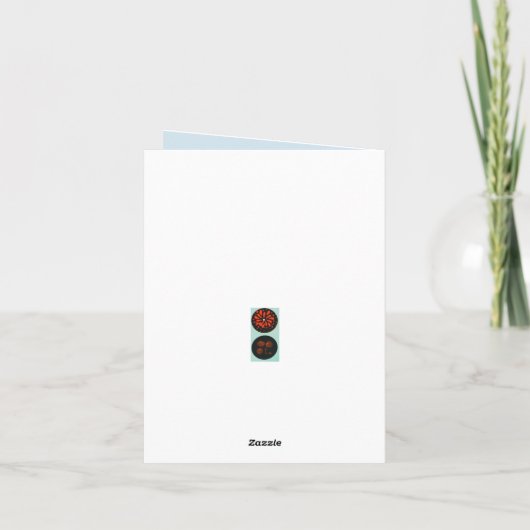 ハッピーイースター。イースおもしろいターバニーグリーティングカード シーズンカード (裏面)