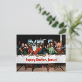 ハッピーイースター!イースターおもしろいポストカード シーズンポストカード (スタンド正面)