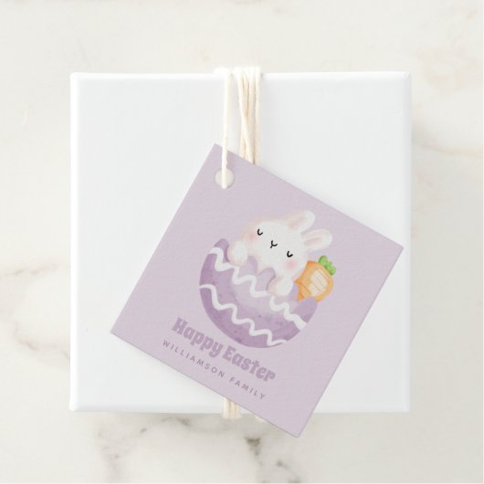 ハッピーイースター!イースターの卵の可愛いイースターバニー フェイバータグ (インサイチュ)