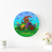 ハッピーイースター!イースターウサギ ラージ壁時計 (ホーム)