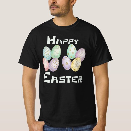 ハッピーイースター、イースターエッグハント Tシャツ (正面)