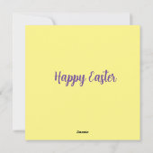 ハッピーイースター – イースターエッグ – バニーフォトカード シーズンカード (裏面)