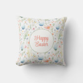 ハッピーイースター |イースターエッグ&フラワー クッション (正面)