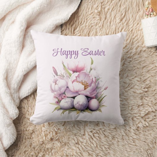 ハッピーイースター |イースターエッグ |フローラ |イースター クッション (ブランケット)