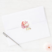 ハッピーイースター。イースターエッグ。 ラウンドシール (封筒)