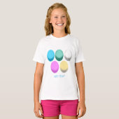 ハッピーイースター、イースターエッグTシャツ Tシャツ (正面フル)
