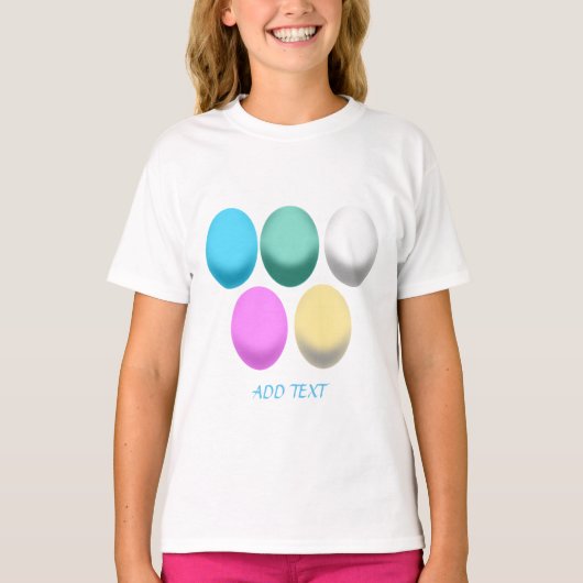 ハッピーイースター、イースターエッグTシャツ Tシャツ (正面)