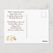 ハッピーイースター。イースターハト。 ポストカード (裏面)