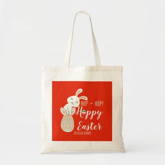 ハッピーイースター、イースターバニーシンプルかわいい家族 トートバッグ (正面)