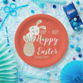 ハッピーイースター、イースターバニーシンプルかわいい家族 ペーパープレート (パーティー)