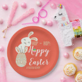 ハッピーイースター、イースターバニーシンプルかわいい家族 ペーパープレート (パーティー)