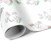 ハッピーイースター、イースターバニーズラッピング紙 ラッピングペーパー (ロールコーナー)