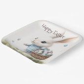 ハッピーイースター、イースターバニー歩くと卵 ペーパープレート (傾斜あり)