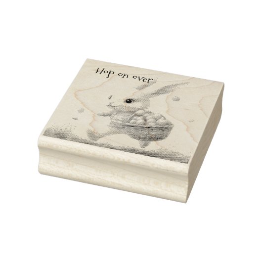 ハッピーイースター、イースターバニー歩くと卵 ラバースタンプ (スタンプ)