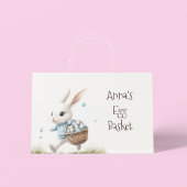 ハッピーイースター、イースターバニー歩くと卵 ラージペーパーバッグ