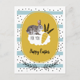 ハッピーイースター。イースターバニー シーズンポストカード