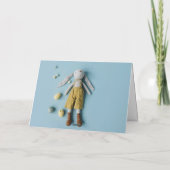 ハッピーイースター | イースターバニー&フォト折り畳みカード シーズンカード (裏面)