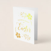 ハッピーイースター。イースターバニー 箔カード (正面)