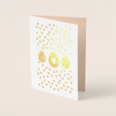 ハッピーイースター。イースターバニー 箔カード (正面)