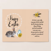 ハッピーイースター。イースターバニー 箔カード (内部)
