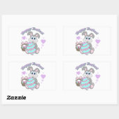 ハッピーイースター!イースターバニー 長方形シール (シート)