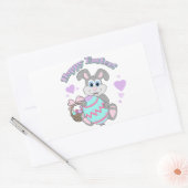 ハッピーイースター!イースターバニー 長方形シール (封筒)