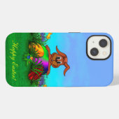 ハッピーイースター！イースターバニー iPhoneケース (裏面横)