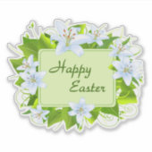 ハッピーイースター、イースターリリー シール (正面)