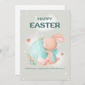 ハッピーイースター，イースター挨拶カード，イースター挨拶 シーズンカード (正面/裏面)