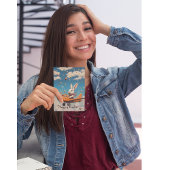 ハッピーイースター、イースター飛んでいるバニーと卵 シーズンポストカード