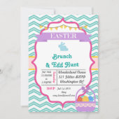 ハッピーイースター&エッグ狩りパーティの招待状 招待状 (正面)